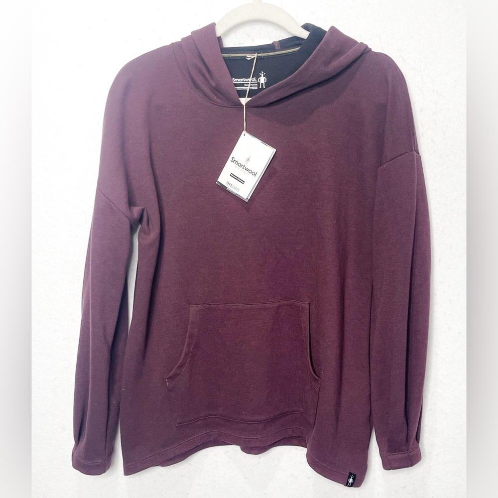 Smartwool Women’s Everyday Explorer Pullover Hoodie Merino Wool in Woodsmoke NEW